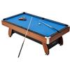 VEVOR Set Tavolo da Biliardo 244 cm con Finitura in Legno, Tavolo da Gioco con Piedini Regolabili, Set Completo con Palline, Stecche, Rastrelliera, Gesso, Panno Blu