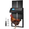 VEVOR Porta Automatica per Pollaio, Alimentata a Batteria con Timer e Impostazione Manuale, Sicurezza Anti-Pizzicamento, Apriporta Automatico in Lega di Alluminio con Guarnizione Impermeabile, Nero