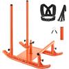 VEVOR Slitta con Pesi 1030 x 660 x 1040 mm per Dischi 25 e 51 mm Slitte per Allenamento di Forza e Forza per Esercizi Atletici, Attrezzatura per Allenamento Fitness con Maniglia, Arancione