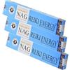 NKlaus Golden Nag - Bastoncini di incenso Reiki Energy, 45 g totali, 3 | Incenso Masala arrotolato a mano dall'India, 15 g ciascuno, per meditazione e yoga