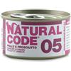 Natural Code Gatto Lattina (05) Adulto Pollo & Prosciutto 85 Gr