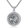 URONE Collana con segno zodiacale, in argento 925, con ciondolo a costellazione, per donne, uomini, donne e uomini, 22mm, argento Sterling, acciaio inox, Non pietra preziosa