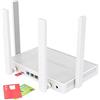 Keenetic Hero 4G+ Modem router Wi-Fi 6 mesh 4G+ AX1800 con smart switch Gigabit a 4 porte e porta USB 3.0