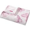 Betsey Johnson - Coperta doppia, biancheria da letto leggera e calda, decorazione per la casa per tutte le stagioni (malachite farfalla rosa, doppia)