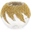 Bizzotto Portacandela di Natale Vortex Vetro Trasparente D 8 Cm Oro