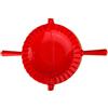 Fgnuay Empanada Maker - Stampo grande per ravioli Pierogi per ravioli - Tagliapasta per pasta - Mousse a cerchio - Accessori da cucina per perogis e ravioli, stampo per torta (L: 15,7 cm) rosso