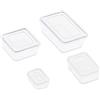 ECSiNG 4 scatole per alimenti per casa delle bambole in scala 1/6 1/12 Bento Box Mini scatola fresca per casa delle bambole ornamento per fai da te in plastica trasparente