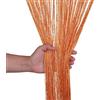 Weddecor Stringa Tende Brillantini Frangia Pannello Fly Schermo Divisorio Nappa Tendine per Porte, Porta Ingresso, Windows, Casa Decorazione, Evento Decorazione, (90cm x 200cm) - Arancione, 90 x 200cm