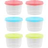 Cozlly Set di 6 Contenitori Ermetici in Plastica, Vasetti Piccoli con Coperchio Impilabili Riutilizzabili, Scatole Mini Riutilizzabili Senza BPA trasparenti per Alimenti, Microonde e Freezer