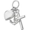 NKlaus fede amore speranza 925 argento sterling argento 7mm piccolo ciondolo per bambini 9101