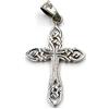 NKlaus Ciondolo a catena Croce celtica in argento 925 ossidato 2,8 cm Crocifisso celtico 10337