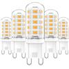 Cxyemt Lampadine LED G9, 3W, Equivalente a 28W 33W 40W Lampada Alogene, Bianco Caldo 2700K, AC 220-240V, Non Dimmerabile, Senza Sfarfallio, Lampada LED a Risparmio Energetico, Confezione Da 5