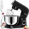Vezzio Impastatrice Planetaria, 4.5L Robot da Cucina Multifunzione, 10 Velocità Leggero Impastatrice Pizza con Uncino Impastatore, Mescolatore, Frusta Sbattitric (Nero)