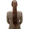 WIG ME UP - T113-10 Toupet/Coda di cavallo Molto Lungo Lisci, Clip a farfalla, circa 70 cm Castano