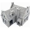 QP3D Wargames QP3D - Terreno modello di casa in pietra di guerra, paesaggio per gioco da tavolo scala 28-32 mm, edificio europeo medievale 16-20 secolo per RPG 2WW modellazione ferroviaria porte mobili verniciabile