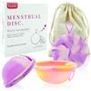 KBIBCK 2 pezzi Disco Mestruale, Dischi periodici riutilizzabili, Coppetta Mestruale in Silicone, Disco mestruale riutilizzabile, Coppa Mestruale per Donne Sport, a prova di perdite (taglia S+L)