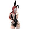 KORURACLUB Bunny Girl Cosplay Anime Bunny Body Halloween Cosplay Lingerie Donna Cosplay Eventi (Nero S)