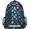 Mexpekil Zaino per studenti con squame di drago iridescente, per ragazze e ragazzi, leggero zaino per computer portatile da scuola per donne e uomini zaino da viaggio zaino per libri