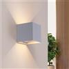 Ledvion - Lampada da Parete LED Ricaricabile USB con Sensore di Movimento, Grigio, Senza Fili, Luce Calda 2700K, 170 Lumen, Batteria 4400mAh, IP44, Applique LED da Parete per Interni