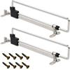 GVPOELR Asta appendiabiti allungabile, 2 pezzi, asta appendiabiti per armadio, 25 cm, in acciaio inox, con viti, colore: argento