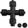 Dekofun Connettore Luci Natale 2 Pin Splitter Per Luci Natalizie, Connettori Trasformatore 1-a-3 Connettore Elettrico, IP65 Impermeabile Presa Adattatore Per Catena Luminosa Natalizia da Esterno