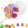 LUMOOM Stampo per ghiaccio sul gambo, in silicone, a 5 celle, per bambini, adulti, frutta fatta in casa, forma di animali, mini pirottini per gelato con coperchio, barretta di cioccolato fai da te
