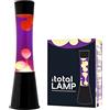 I-TOTAL® Lampada Lava Gravity Colorata - Effetto Bolle Ipnotico, Design Retrò, Cera Fluida, Luce Rilassante, Lampada Decorativa per Casa e Ufficio (Base Nera Liquido Viola Cera Gialla)