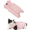 WLVinson Body Post Operatorio Gatto,Tutina Gatto Post Operatoria,Body Gatto Post Operatorio Sterilizzazione,Tuta da Recupero Gatti Traspirante Anti Leccamento,Recovery Suit Impedire Leccare Ferite (Rosa,S)