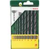 Bosch Home and Garden 2607019442 Set Misto, 10 Punte, Metallo HSS-R, Nero, 1-10 mm