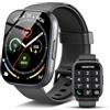 Poounur Smartwatch Uomo Donna Chiamate Bluetooth, Orologio Smart Watch con Display LCD 1.95, Contapassi/Sonno/Cardiofrequenzimetro, Impermeabil IP68 112 modalità Fitness, Fitness Tracker per Android iOS
