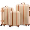 FERGÉ set di 3 valigie viaggio MILANO - bagaglio rigido dure leggera 3 pezzi valigetta 4 ruote beige