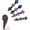 Youery Cristallo capelli clip,Scintillante Pietra di Cristallo Intrecciato Capelli Donna,Fermagli per Accessori Capelli,Intrecciati con Pietre di Cristallo,Adatto per Acconciature a Treccia