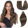 Einbeauty Extension Capelli Veri Biadesivo 20pcs 40cm 40g Extension Biadesive Capelli Veri (16inch,2C#)