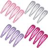 AOZUO 16 fermagli per capelli da ragazza, in metallo con glitter e paillette, clip per capelli per ragazze e bambini, con glitter