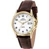 Chronostar VINTAGE Orologio Uomo Tempo e data in Lega, PVD Argento, Pelle naturale - R3751121003