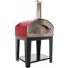 Rossofuoco Nonna Luisa Rosso - Forno a legna da esterno con carrello