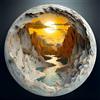 CHARMIBLE Puzzle da 1000 pezzi, per adulti, classici puzzle rotondi, visuale 3D grotta paesaggio, 67,5 x 67,5 cm, Jigsaw, carta di carta blu, 1000 puzzle unici per famiglia amici