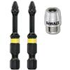 DEWALT Set 3 pezzi Pz2 50mm + bussola magnetica 10X
