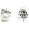 Damiata Gioielli Orecchini Miluna di perle acqua dolce 7-7,5 in oro bianco PPN775BMV3