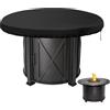 WhizNook Copertura per Piastra di Fuoco, 420D Rotonda Copertura Barbecue 80 cm Oxford Copertura Rotonda Della per Piastra di Fuoco Anti-UV, Impermeabile Piastre Telo per Piastra di Fuoco E Barbecue Nero