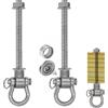 WWFFEN 2 ganci per altalena, per travi in legno, M10, in acciaio inox, con cuscinetti per parco giochi, amache, yoga, sacco di sabbia, capacità di carico 675 kg