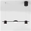 Pilanp Lampadario moderno Lampadari a sospensione lineari a LED Lampadario a soffitto per interni per sala da pranzo Illuminazione a sospensione per isola cucina per ufficio 3 temperature di colore