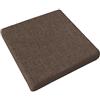Waigg Kii Cuscino per sedia, imbottito, spesso, morbido, quadrato, giardino, cucina, ufficio, lino, lavabile (35 x 35 x 2 cm, marrone scuro)