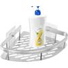 Generic Mensola angolare autoadesiva per doccia - alluminio, non necessita di foratura, 15 x 15 cm, organizer salvaspazio per vasca da bagno, , scaffale angolare montato a parete, facile da installare,