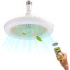 XUPHINX Ventilatore da Soffitto A LED con Luci, Plafoniera E27 con Ventola E Telecomando, LED Dimmerabile A 3 Colori, 3 velocità, Piccola Lampada A Ventola per Camera da Letto Home Office (Giallo)