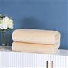 DOTBUY-SHOP Coperta Pile, Flanella Singolo/Matrimoniale Coperta, Moda in Tinta Unita e Calda Coperta Matrimoniale, Coperta Pile, Autunno Inverno Coperta Divano (120x200cm,Beige)