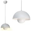 Alpinaluz Lampada a sospensione a soffitto - Design nordico vintage e minimalista, forma Flowerpot fungo in alluminio nero Ø250, attacco E27, ideale per interni, soggiorno e sala da pranzo
