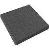 Waigg Kii Cuscino per sedia, imbottito, spesso, morbido, quadrato, giardino, cucina, ufficio, lino, lavabile (40 x 40 x 2 cm, grigio scuro)