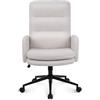 Youhauchair Cachemire Sedia Ufficio con Schienale Alto, Poltrona Regolabile per Casa, Scrivania PC, Cameretta - Beige