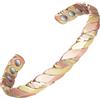 Wollet Bracciale da donna, in rame, magnetico, da donna, con 8 pezzi, 3500 guass magnetico, con confezione regalo (CPB-1012)